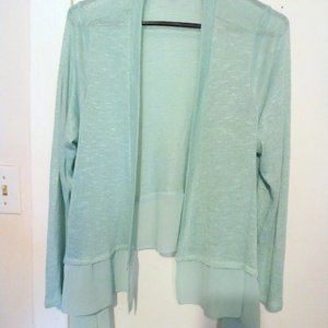 Torrid Cardigan Sweater 00 (10-12) Open Front Knit Light Hi-Lo Boho Coquette Y2K